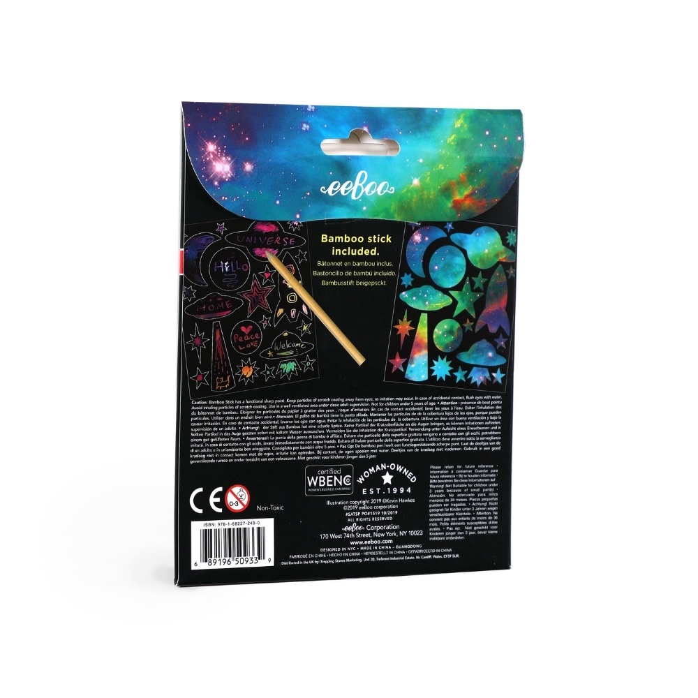 eeBoo - Space Adventure Scratch Paper Stickers