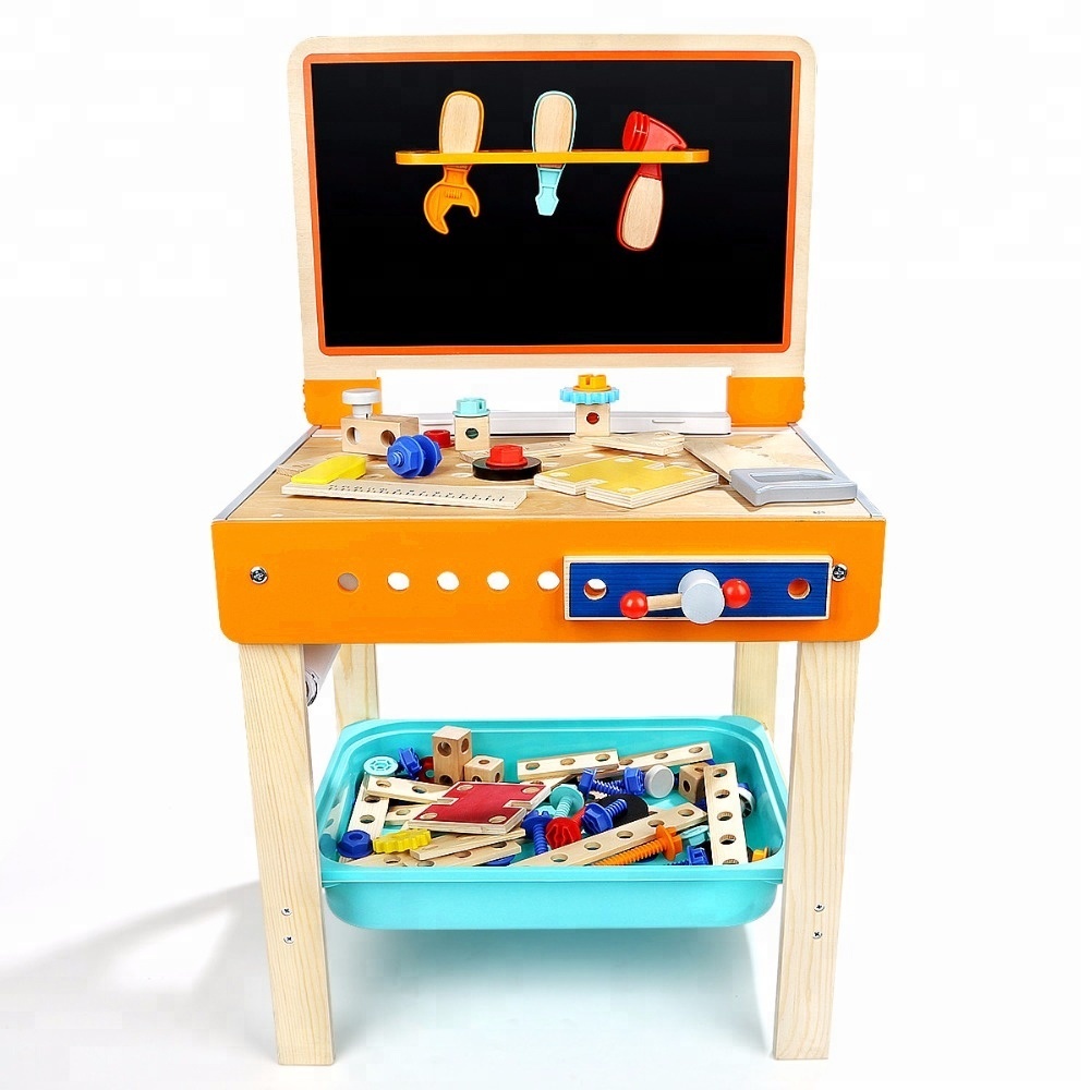 TopBright - 2-in-1 - Tool Work Bench, Art Desk & Chalk Board - 47 x 37 x 80 cm - pcs