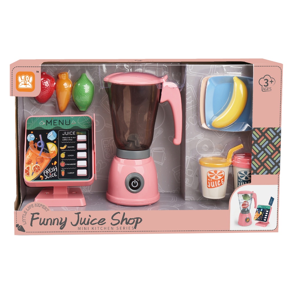 Pretend & Play Blender Set with Sound, Spinning Action & Ordering Station - Pink