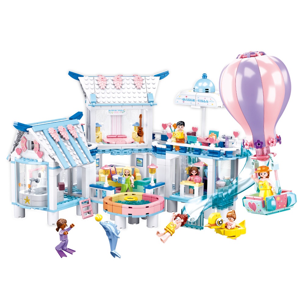 Sluban Building Set: Sea View - Pool Villa - 938pcs