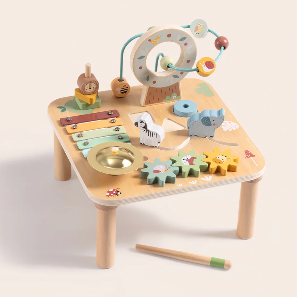 TookyToy - Wooden Forest Multi-Activity Table