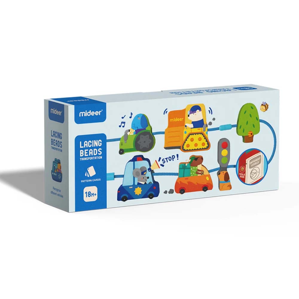 Mideer - Fine Motor Lacing Transport Set - Threading Activity for Kids