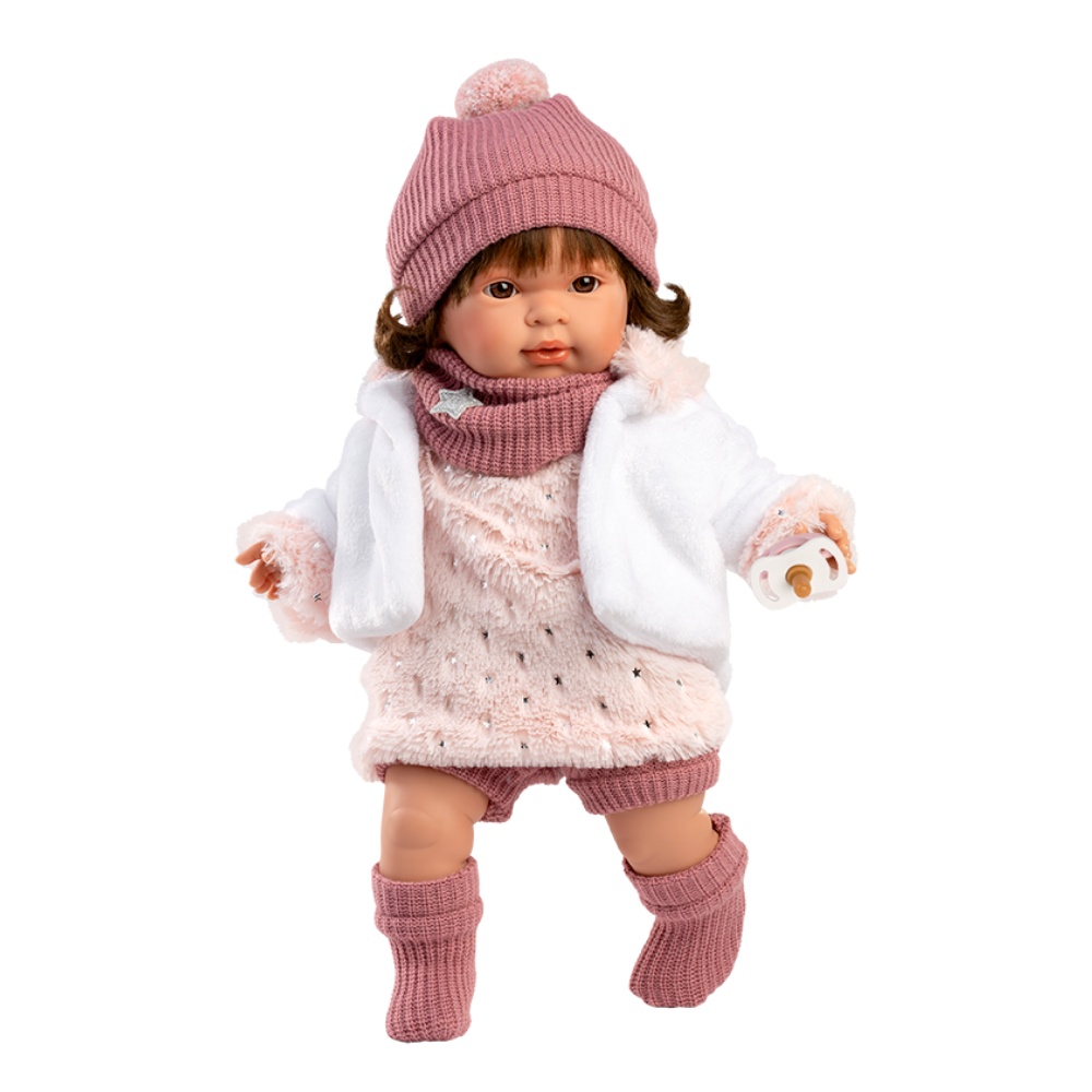 Llorens - Baby Girl Doll with Crying Mechanism, Clothing & Accessories: Carla - 42cm