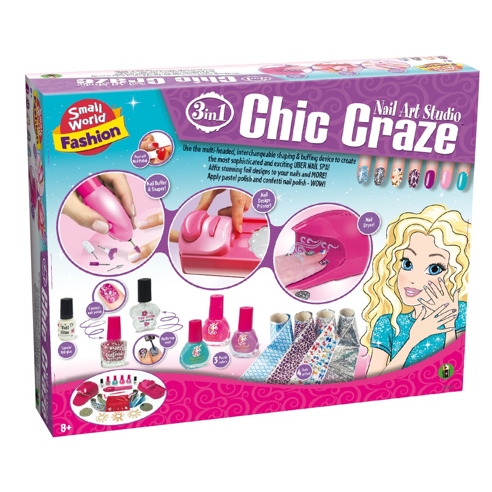 Small World Toys - 3-in-1 Chic Craze Nail Art Studio