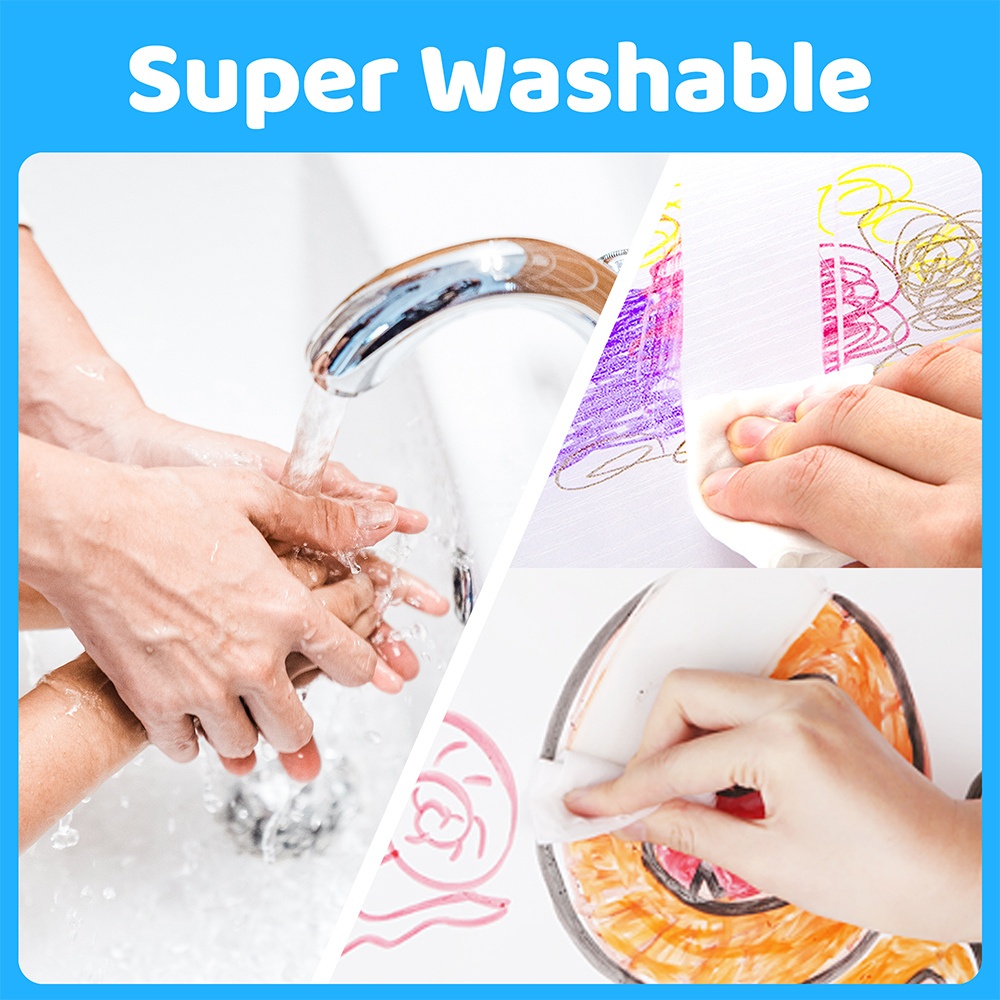 Jar Meló - Washable Markers - Non-Toxic - 50 Colours