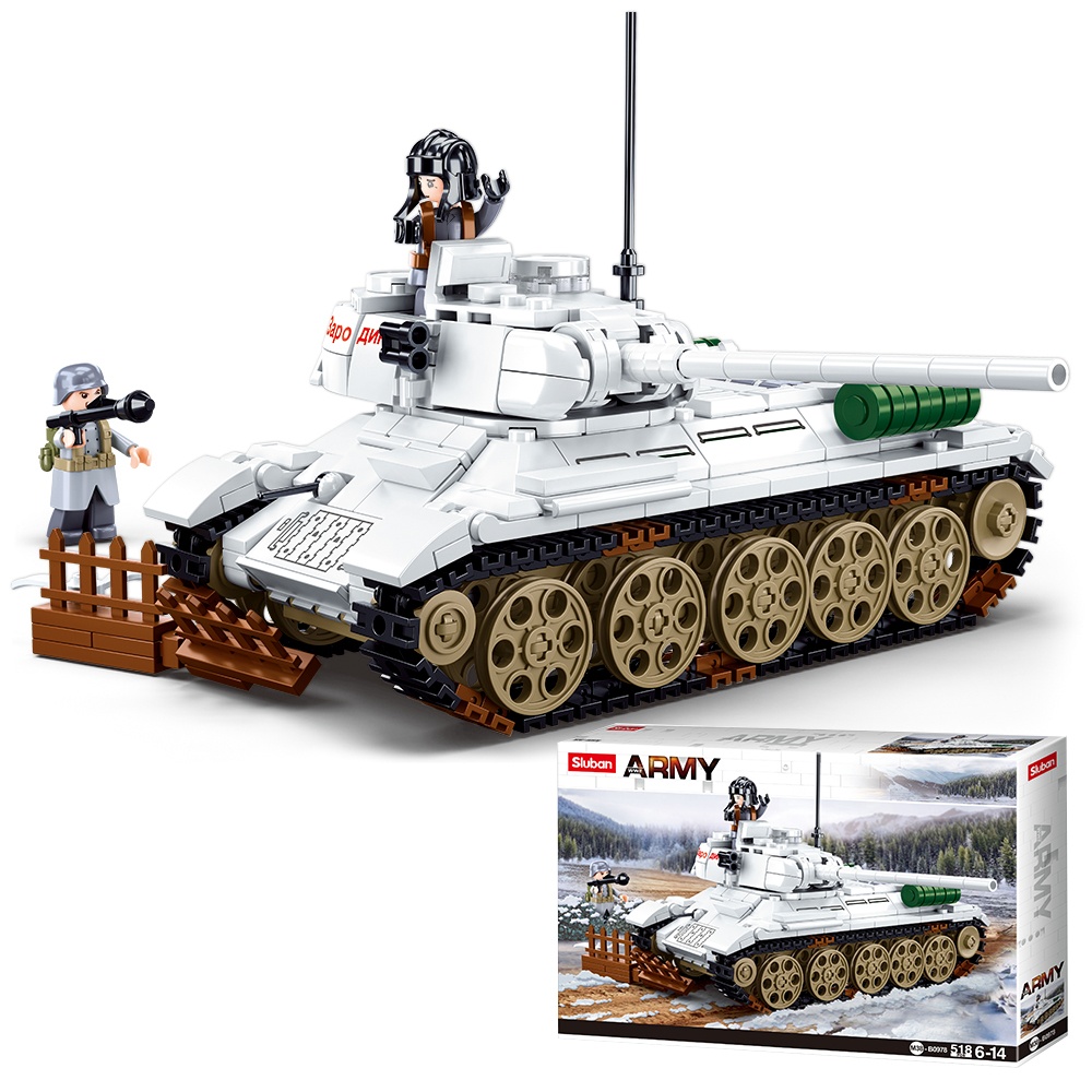 Sluban Building Set: WWII - T-34/85 Medium Tank - 518pcs