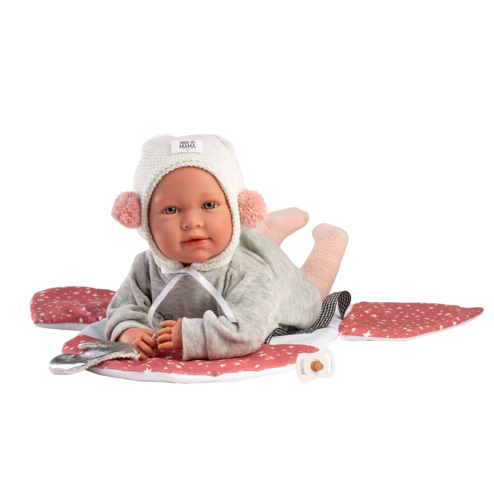 Llorens - Baby Girl Doll with Crying Mechanism, Clothing & Space Carrier: Mimi - 42cm