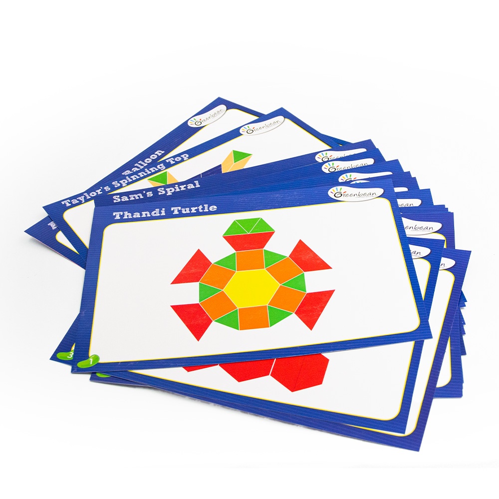 Greenbean - Activity Cards Pattern Blocks Set 1
