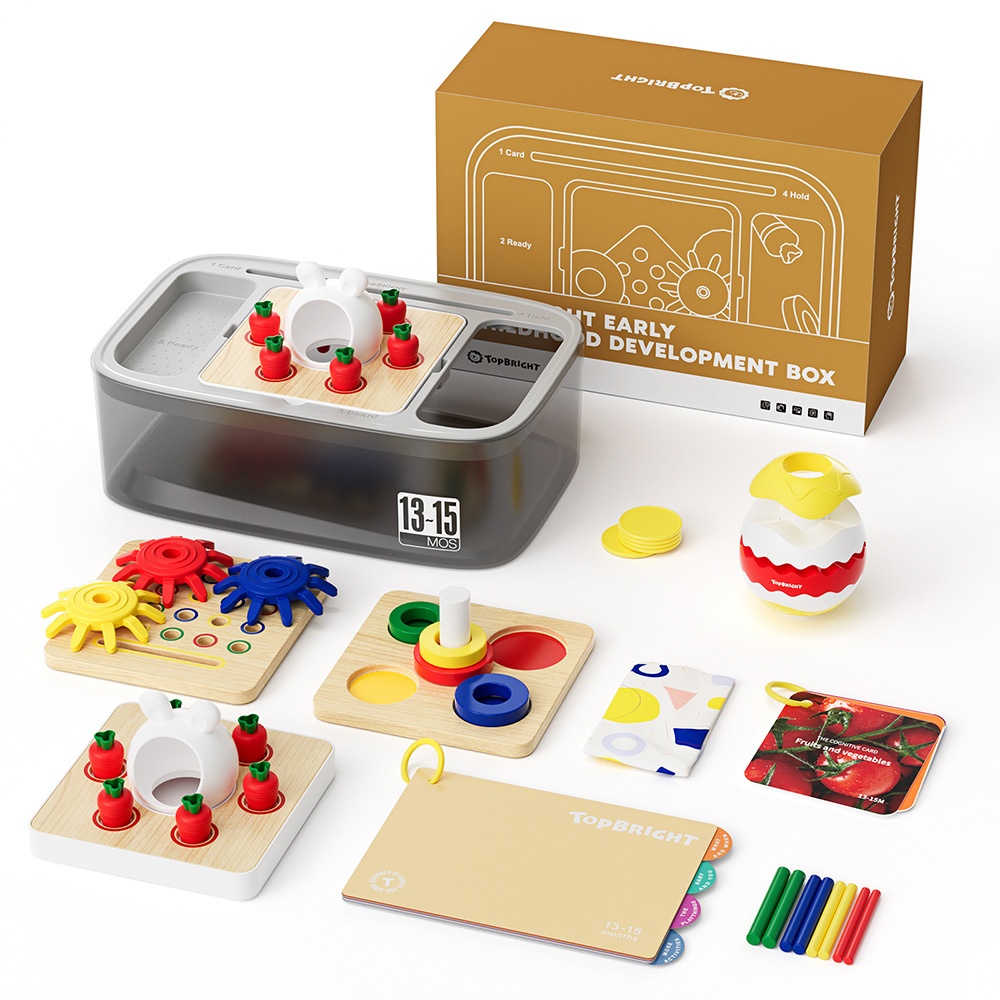 TopBright - 8-in-1 Montessori Educational Activity Box - 13-15 Months