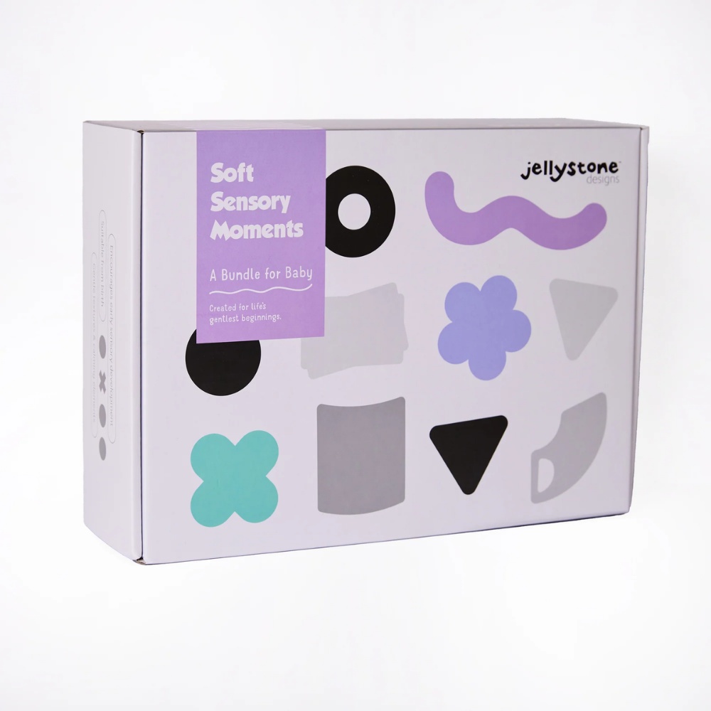 Jellystone Designs - Soft Sensory Moments Gift Bundle for Newborns