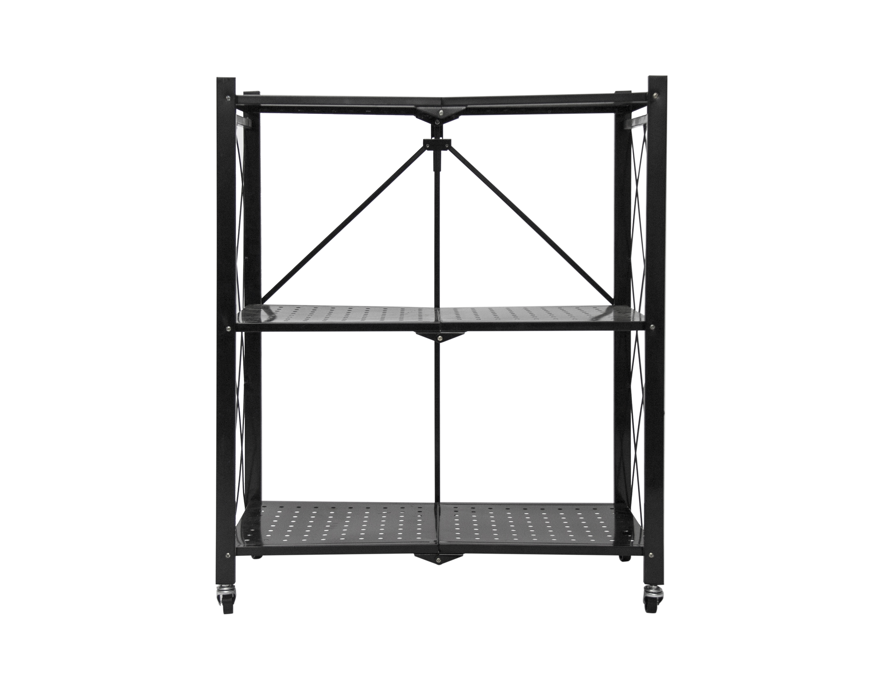 Filing & Storage Shelves Fine Living Foldable Storage RackBlack Metal 3 La was listed for
