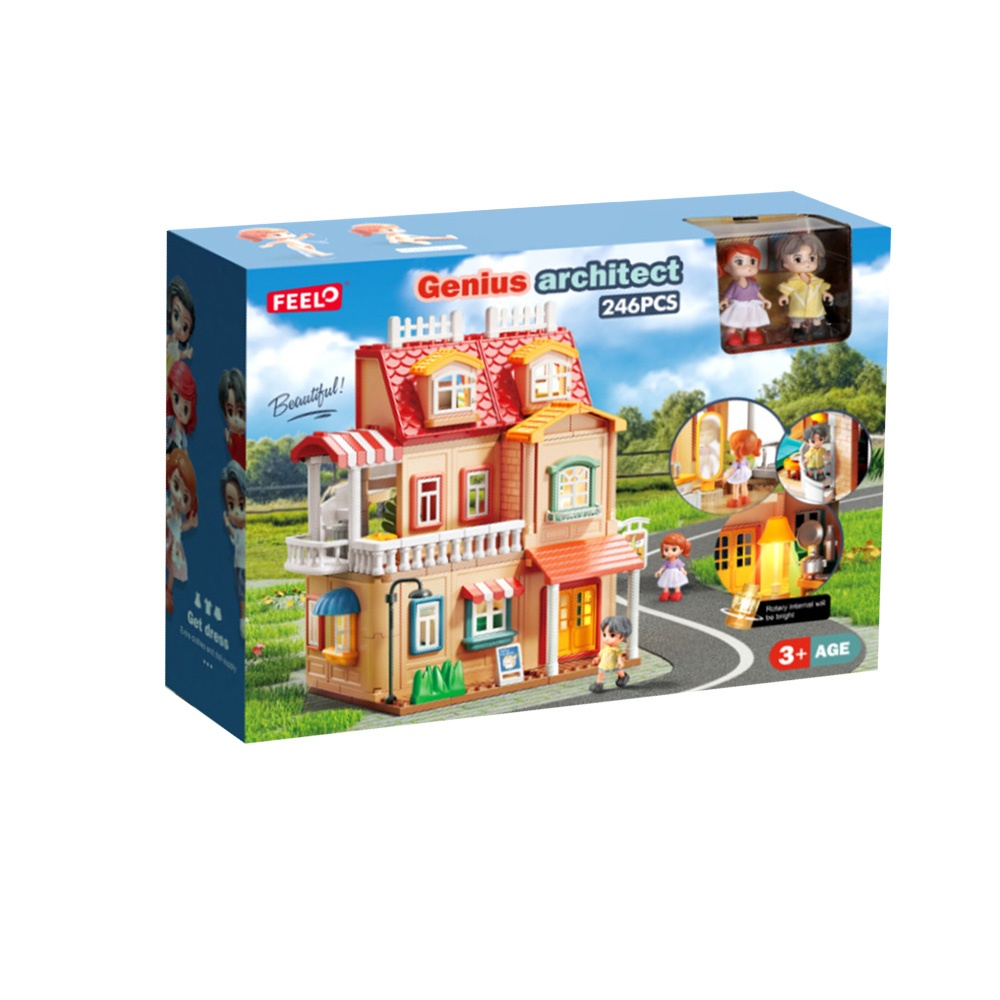 Feelo - Genius Architect Villa - Building Block Set - 246 Pieces