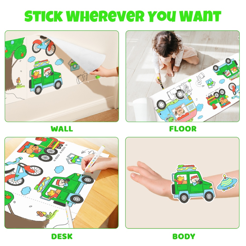 Jar Meló - Colouring Paper Roll - Tear & Stick - Transport 3m