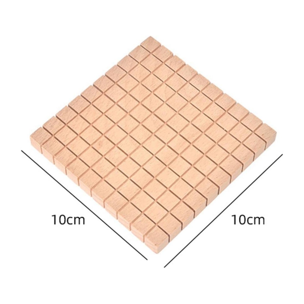 EDX Education - Wooden Base Ten Blocks - Maths Manipulative - 121pcs