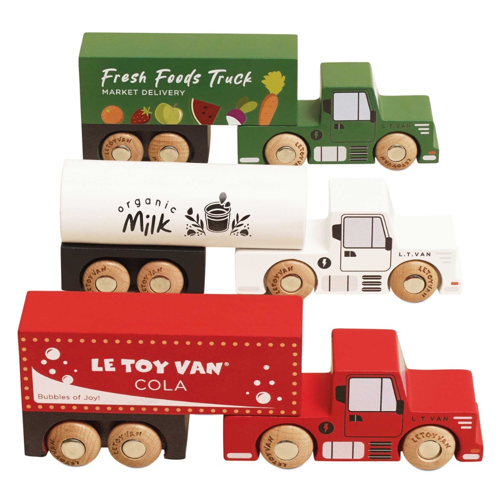 Le Toy Van - Wooden Trailer Toy Truck Set