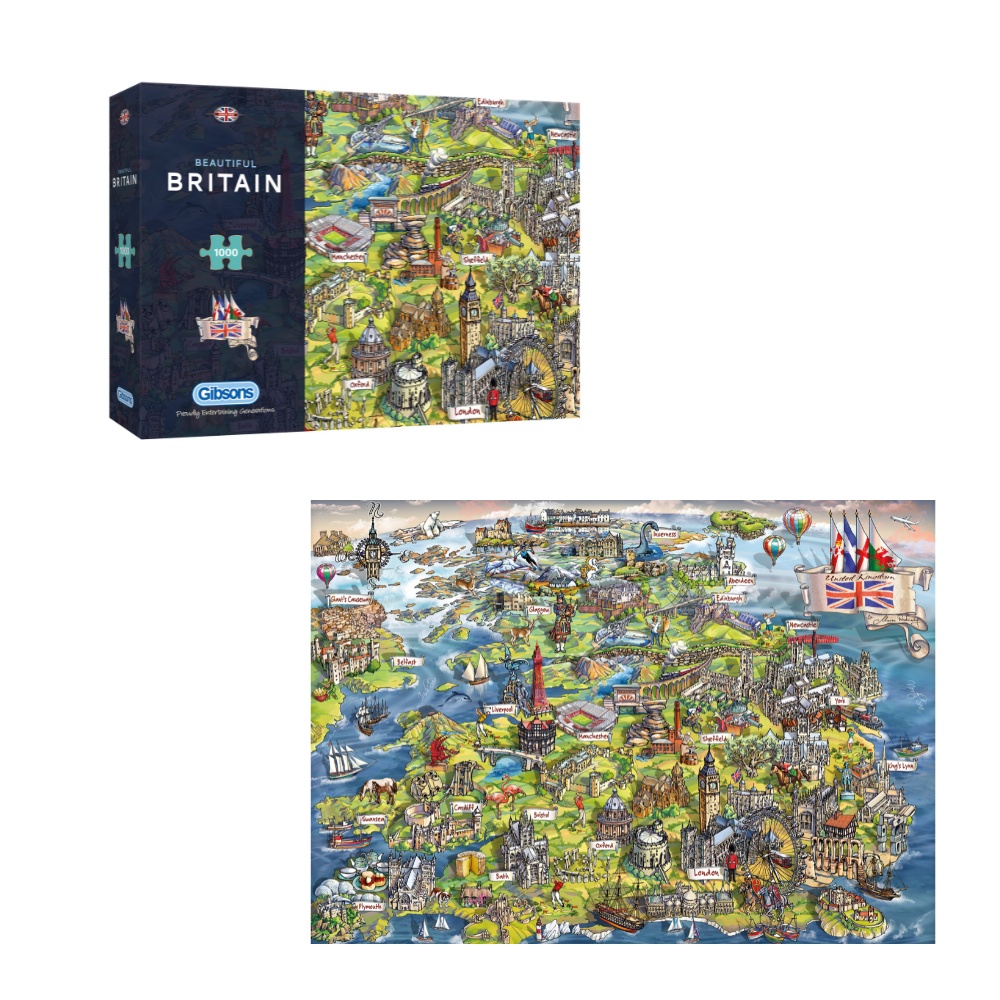 Gibsons - Beautiful Britain - 1000 Piece Jigsaw Puzzle