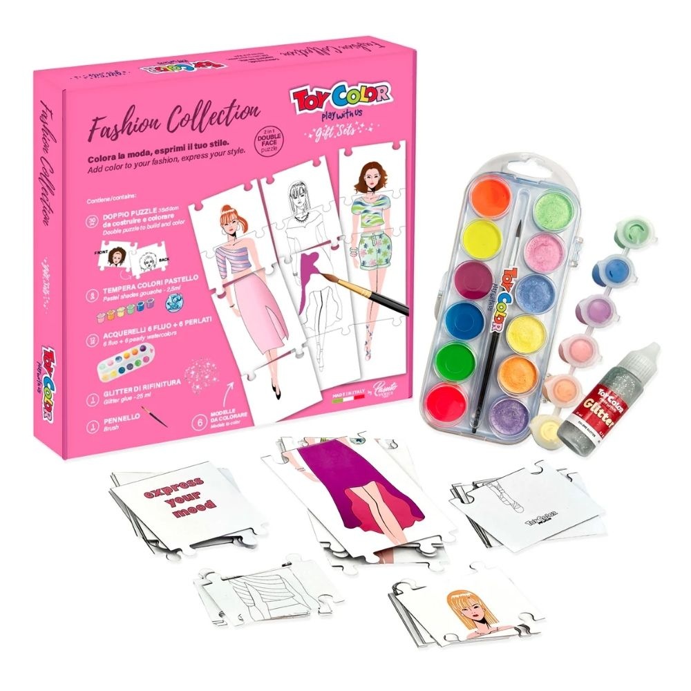 Toy Color - Fashion Design - Watercolour & Gouache Painting Kit - 49pcs