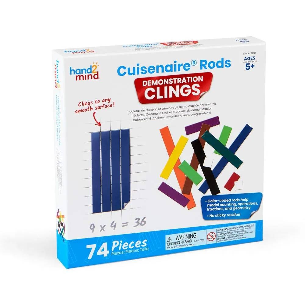 Hand2Mind - Cuisenaire® Rods Demonstration Clings: 74 Pieces