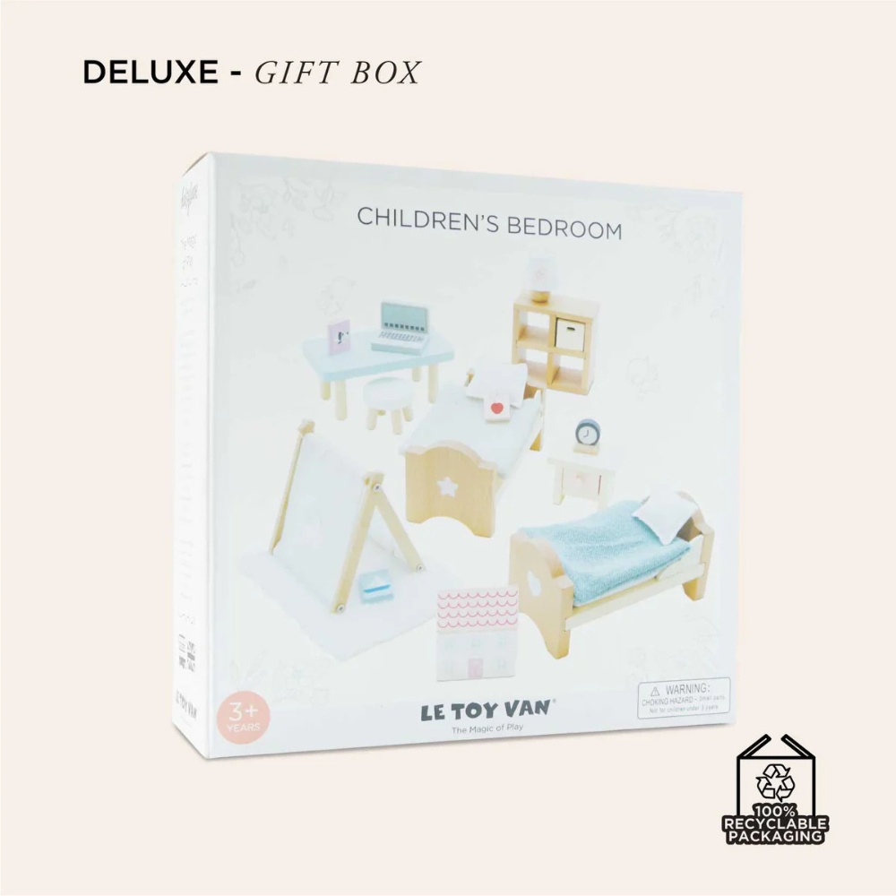 Le Toy Van - Pretend & Play - Dolls House Furniture: Child's Bedroom - 24pcs