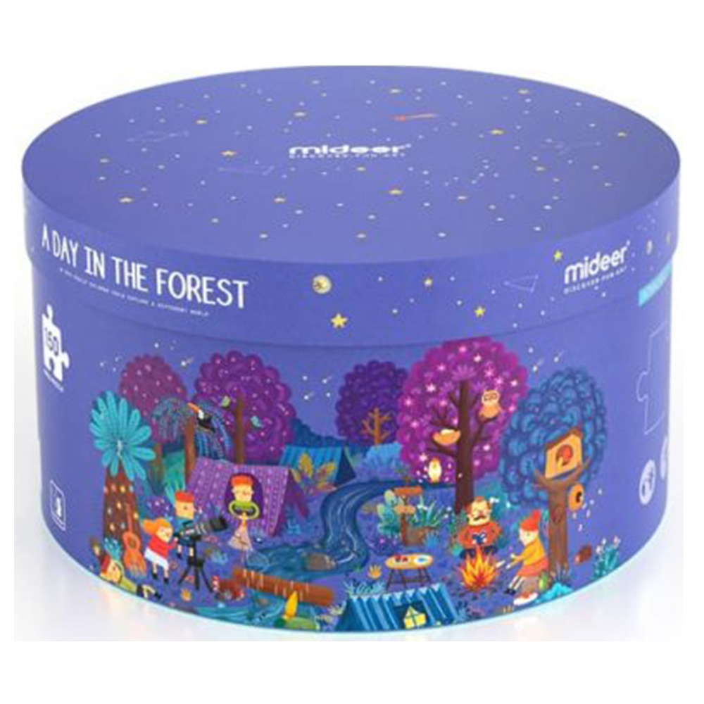 Mideer - Round Puzzle - A Day in the Forest - 150pcs