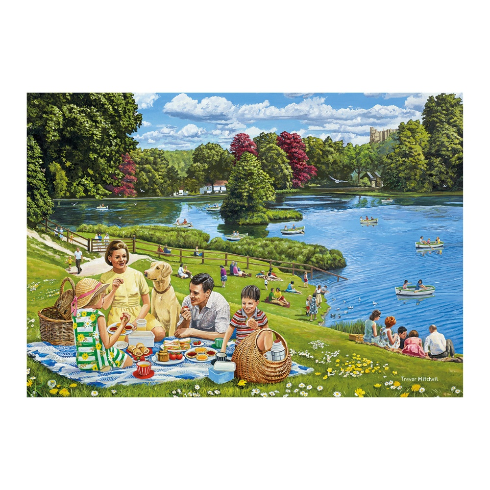 Gibsons - Day out with the Family - 4 x 500 Piece Jigsaw Puzzles