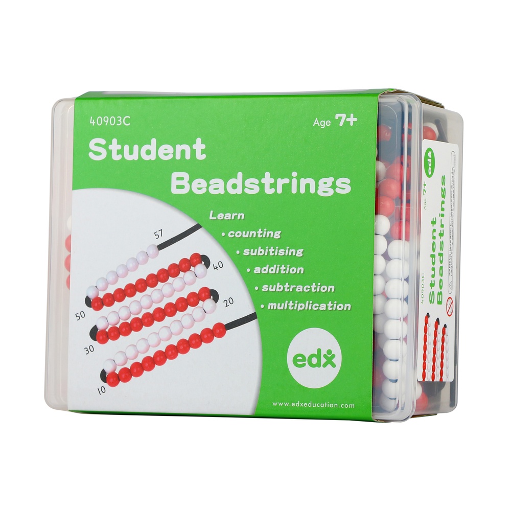 EDX Education - String Bead Abacus Student 1cm 100 bead - 10pcs