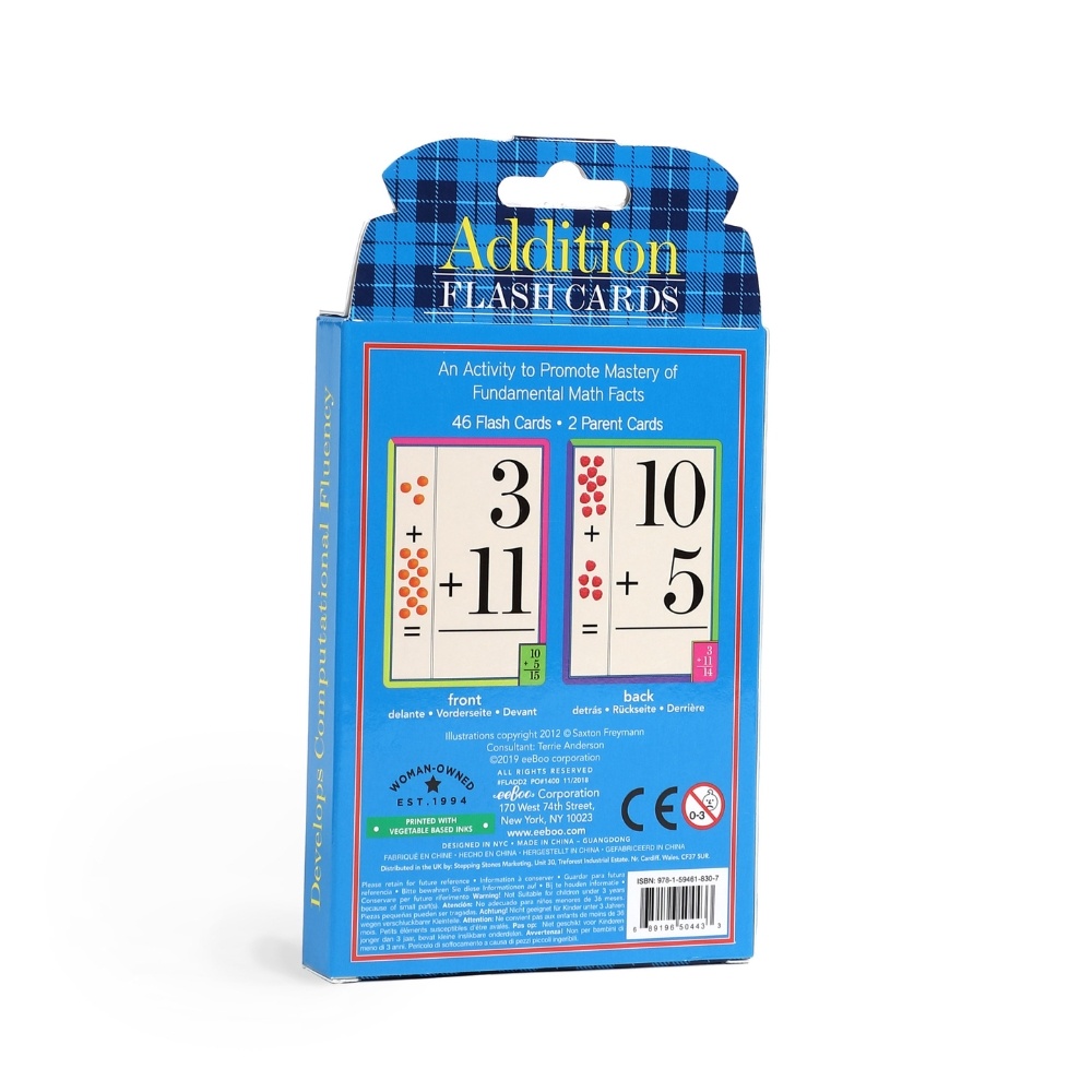 eeBoo - Addition Flash Cards - Educational Math Learning Cards