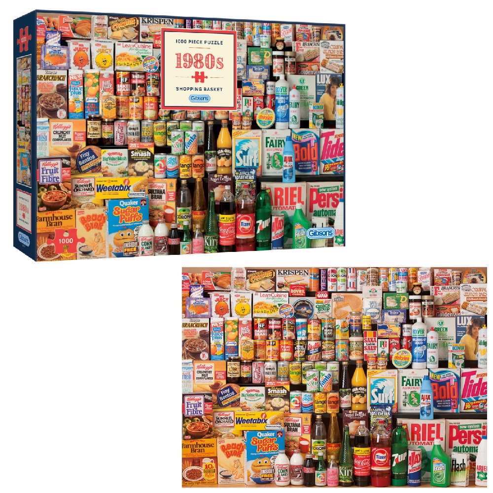 Gibsons - 1980s Shopping Basket - 1000 Piece Jigsaw Puzzle
