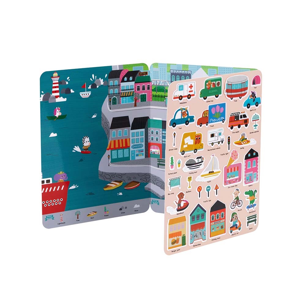 TookyToy - Silicone Sticker Book - Busy City