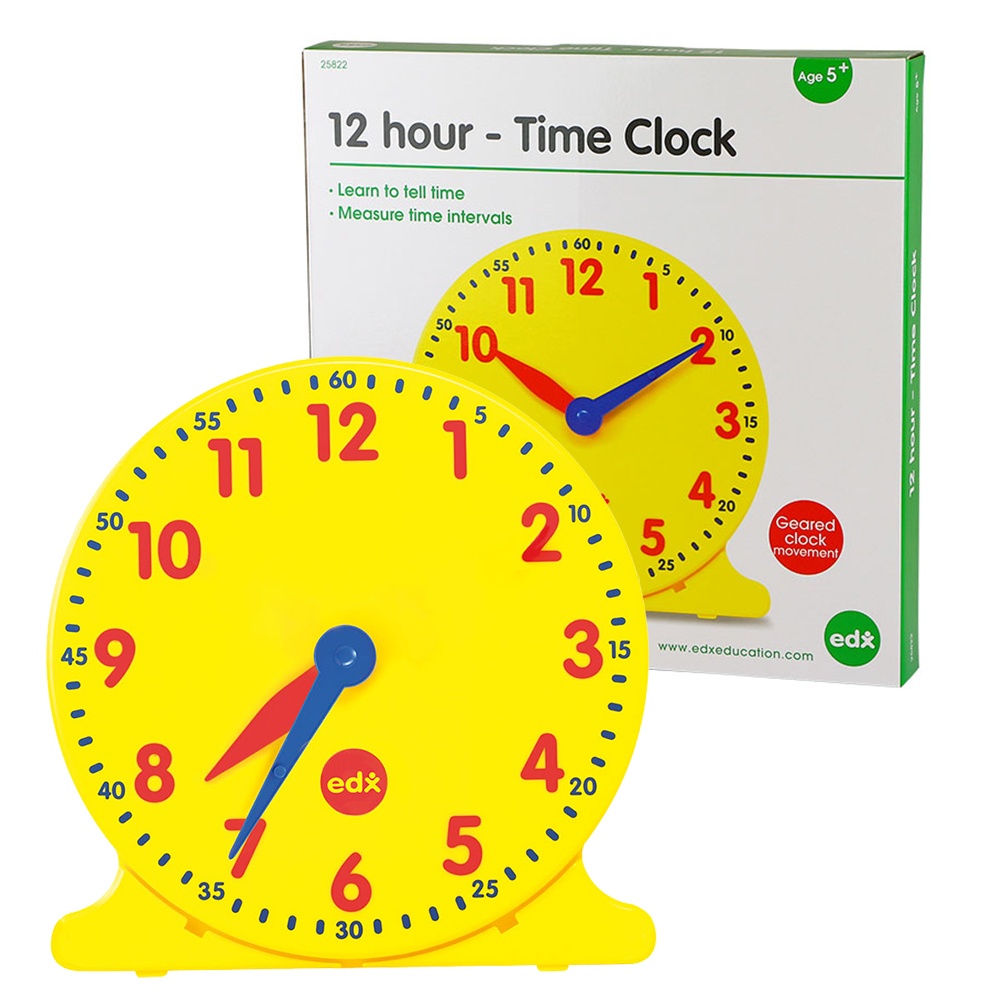 EDX Education - Clock - Geared - 12Hr Demo - 30cm - 1pcs