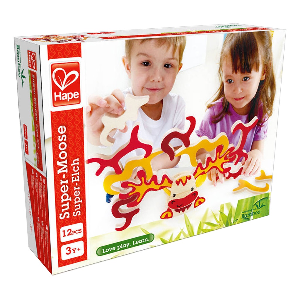 Hape - Bamboo - Super-Moose - Balancing & Stacking Game -**