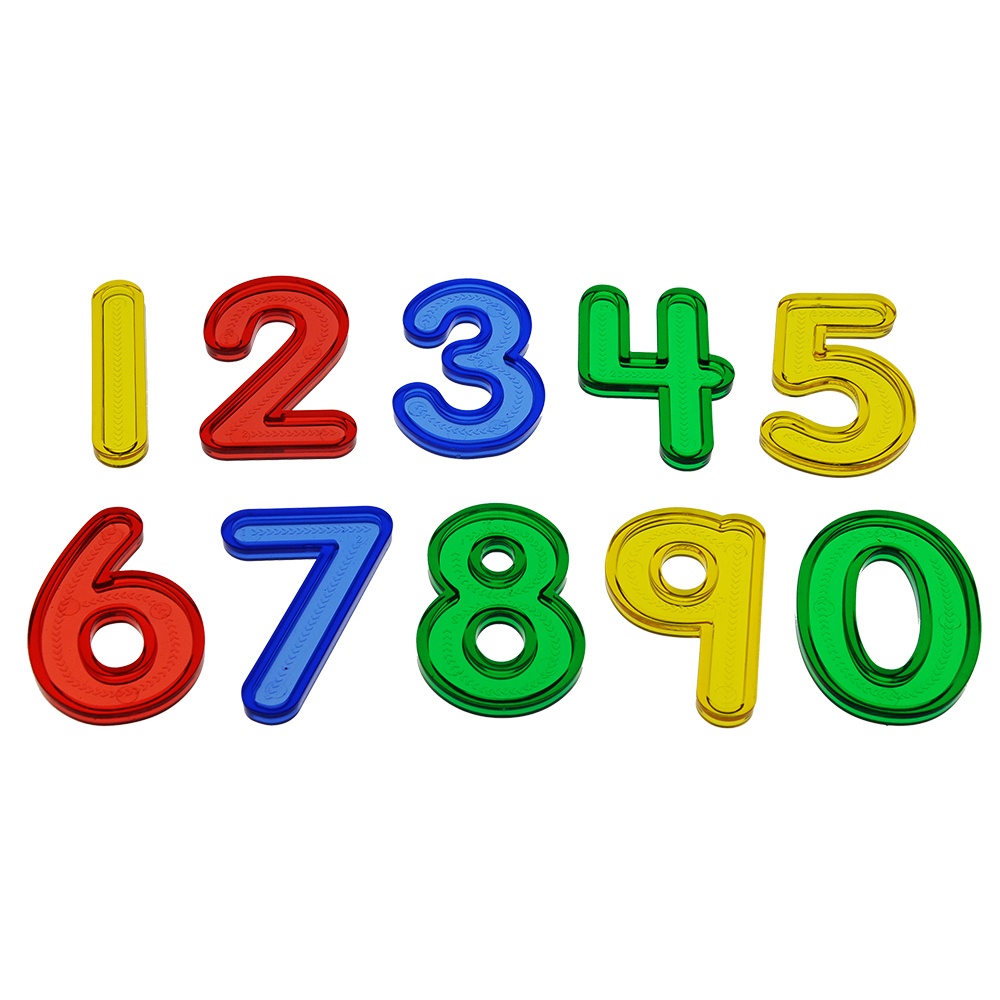 Greenbean - Translucent Number Shapes - 0-9 - 30pcs