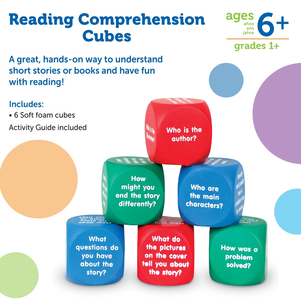 Learning Resources - Reading Comprehension Cubes: Literacy Game for Kids Ages 6+