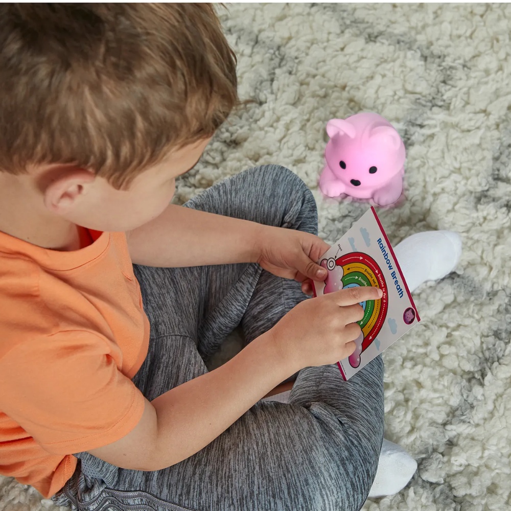 Hand2Mind - Luna The Calming Kitty™ Breathing & Mindfulness Companion, & Nightlight