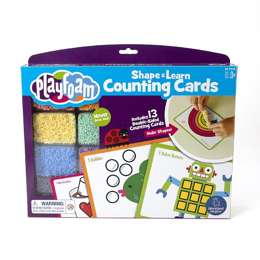 Educational Insights - Playfoam® Sensory Dough - Shape & Learn Counting Cards