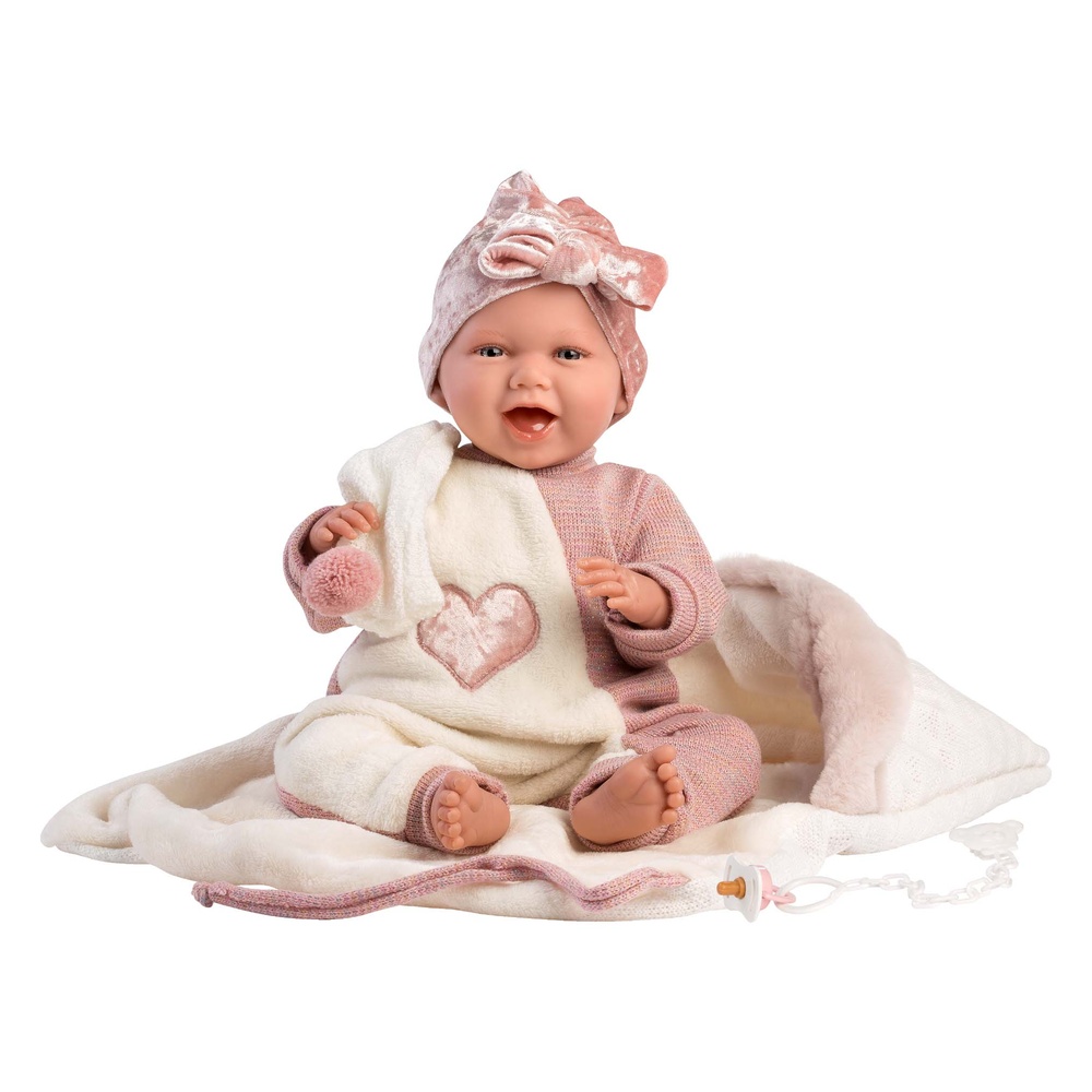 Llorens - Baby Girl Doll with Blanket Wrap, Clothing & Accessories: Mimi - 42cm