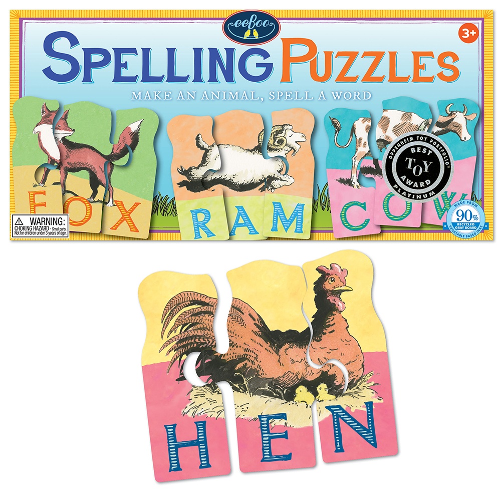 eeBoo - Animal Spelling Puzzle Revised -**