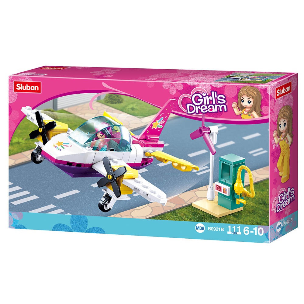 Sluban Building Set: Girls Dream - Plane - 111pcs