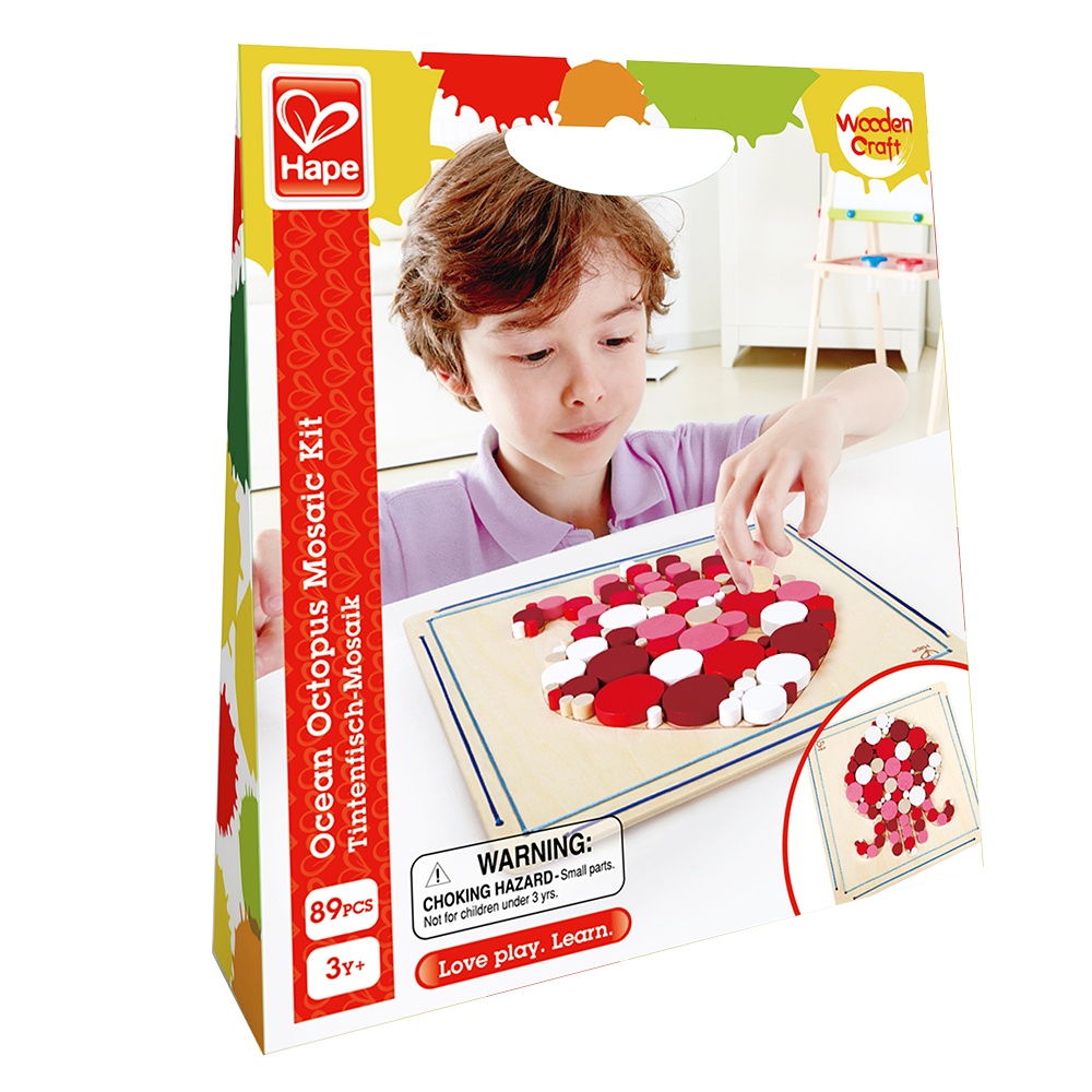 Hape - Arts & Crafts Mosaic Kit - Ocean Octopus -**