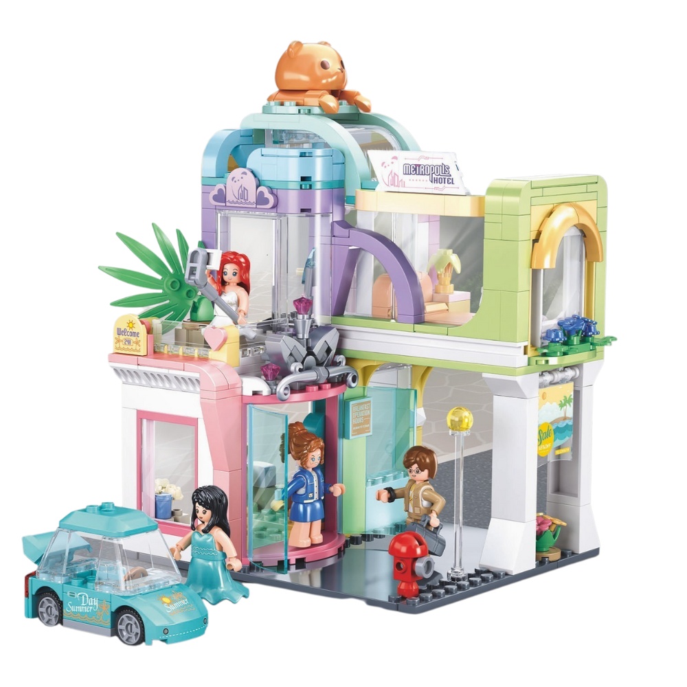 Sluban Building Set: Metropolis - D.C Crowne Hotel - 435 Pieces