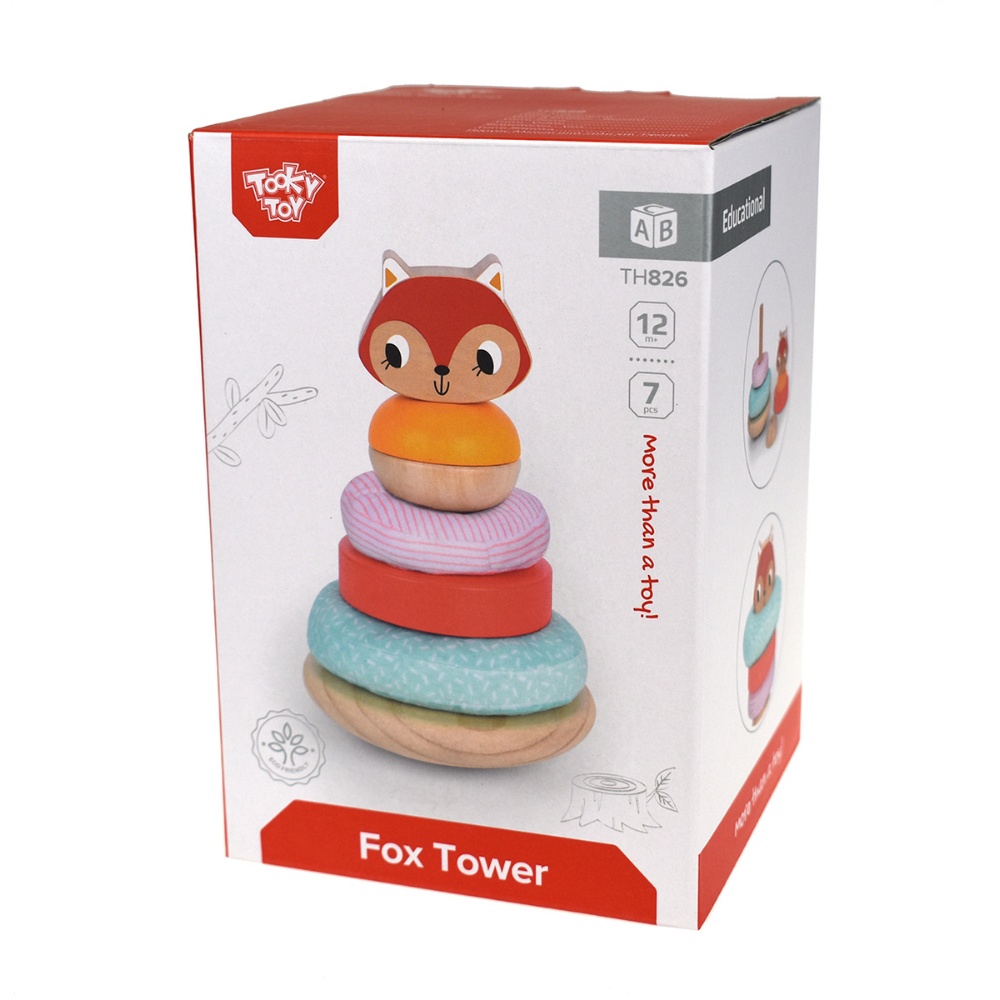 TookyToy - Fox Stacking Tower Activity Toy