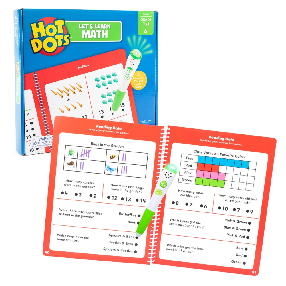 Educational Insights - Hot Dots® Interactive Self-Checking Activity for Kids: Grade 1 Maths