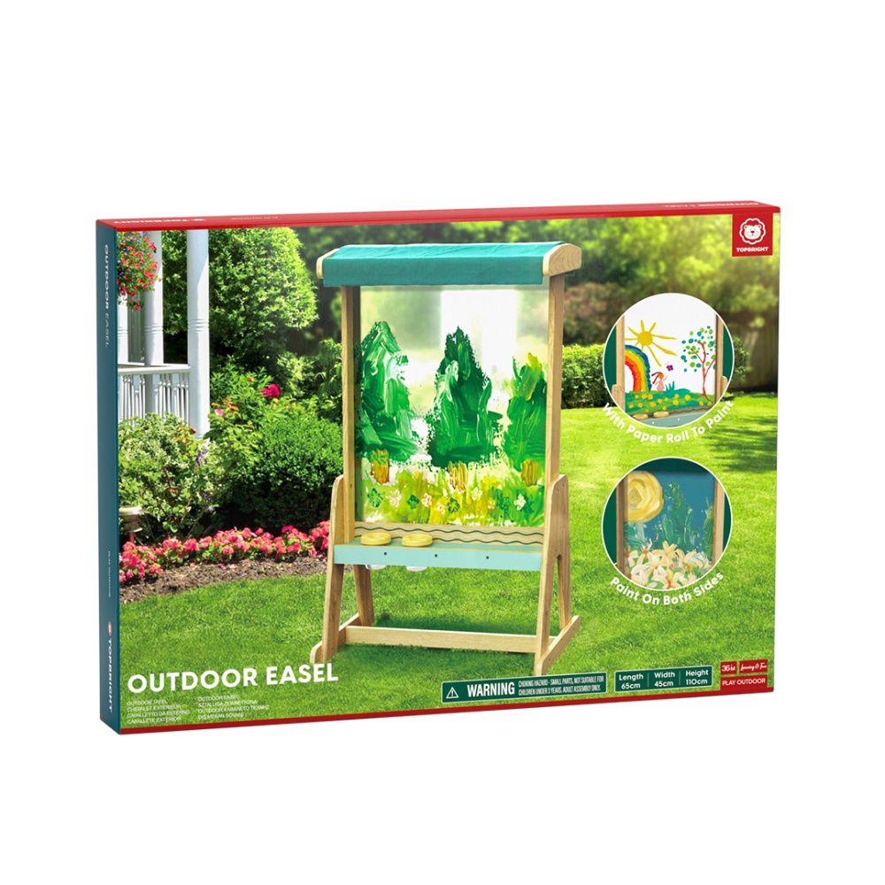 TopBright - Outdoor Painting Art Easel with Double-Sided Clear Board - 5pcs