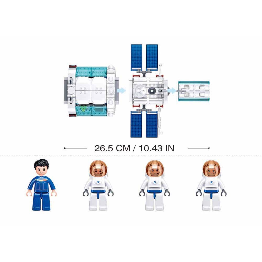 Sluban Building Set: Space - Dream Space Station Code Module - 502 Pieces