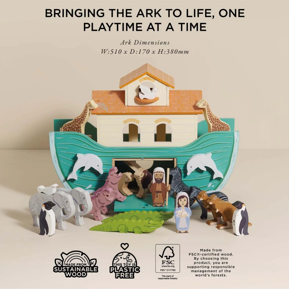 Le Toy Van - Noah's Great Wooden Ark & Animals - 23pcs
