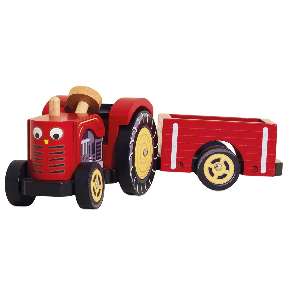 Le Toy Van - Wooden Farmyard Tractor & Trailer