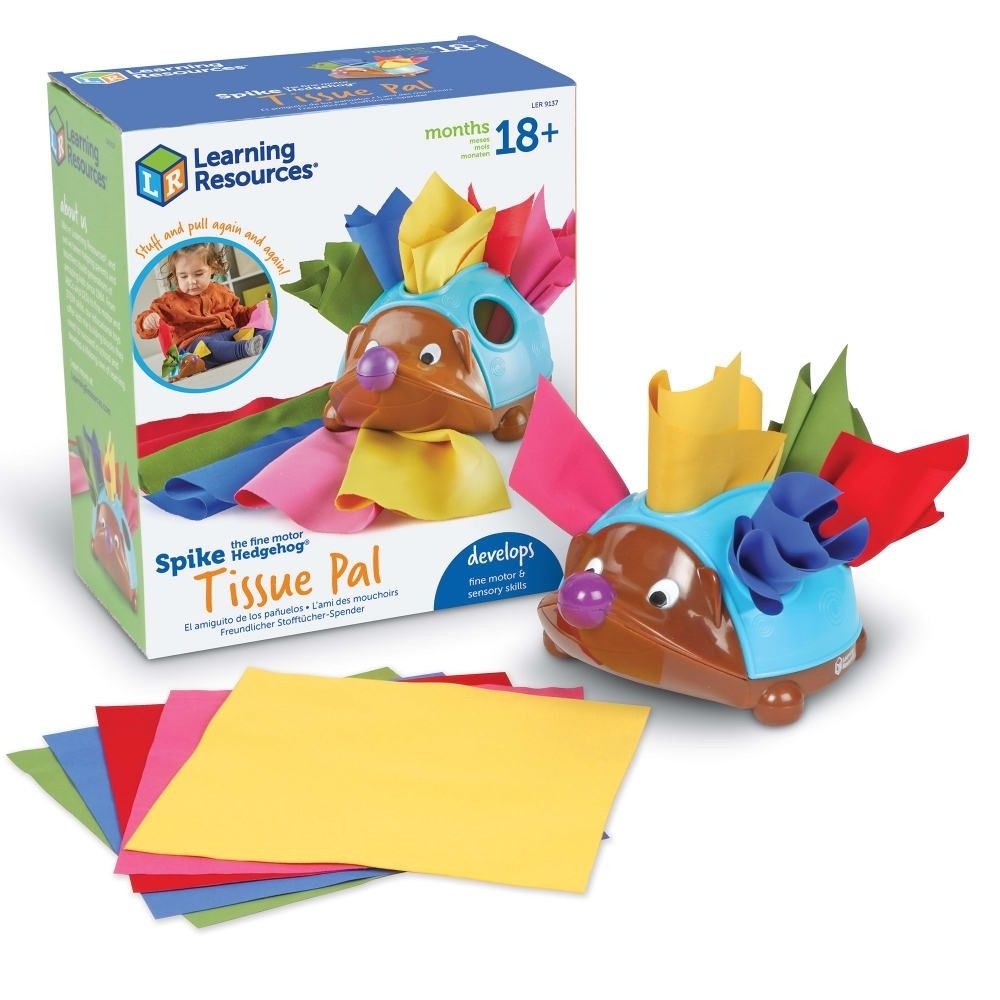 Learning Resources - Spike The Fine Motor Hedgehog® Tissue Pal™ Sensory Toy