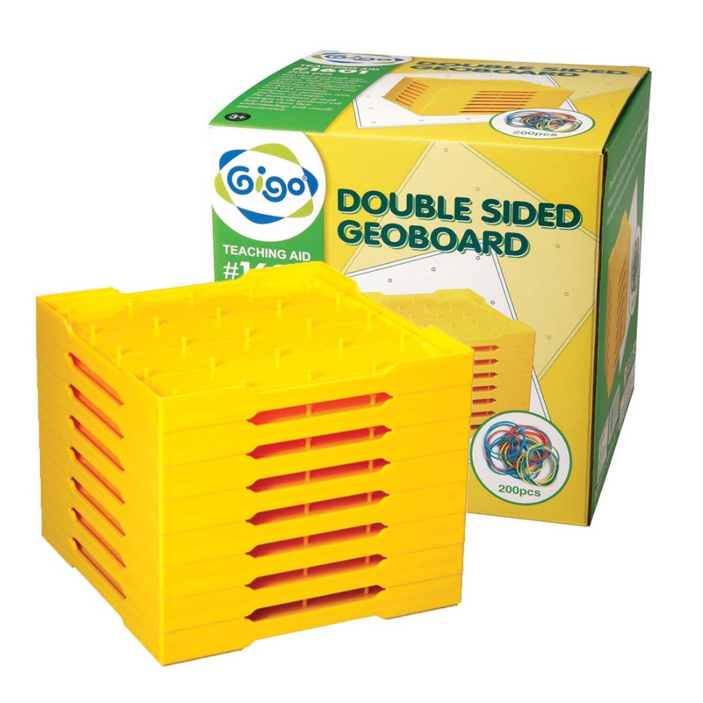Gigo - Geoboard Double-sided 5x5 18.5cm 8pcs Box