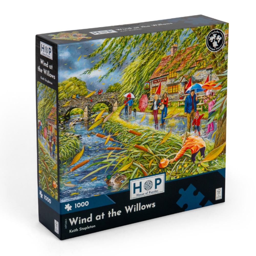 House of Puzzles - Wind at the Willows - 1000 Piece Jigsaw Puzzle