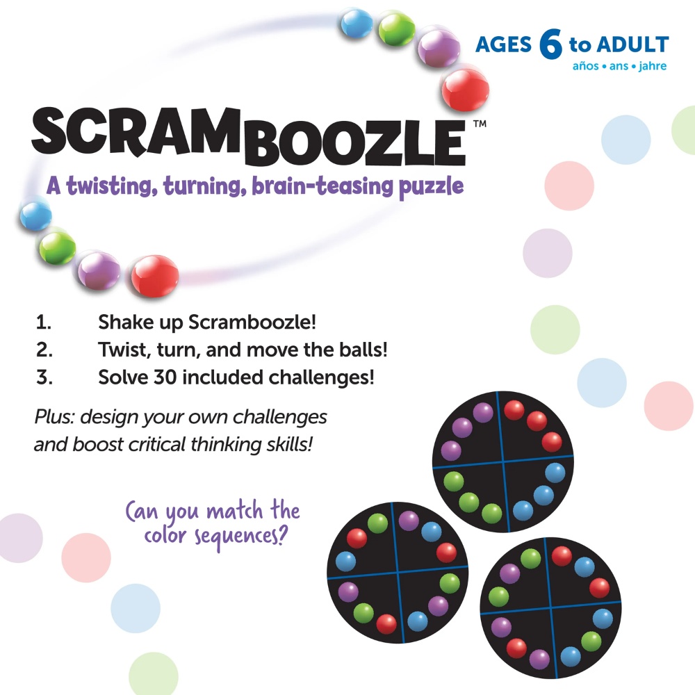 Learning Resources - Scramboozle™ Puzzle Ball - Travel Game for Kids